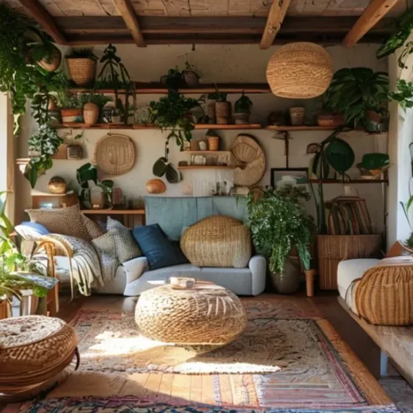 Interiores aconchegantes com decoração acessível e convidativa.