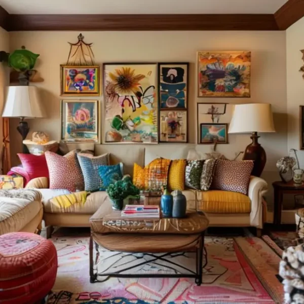 Sala de estar acolhedora e decorativa