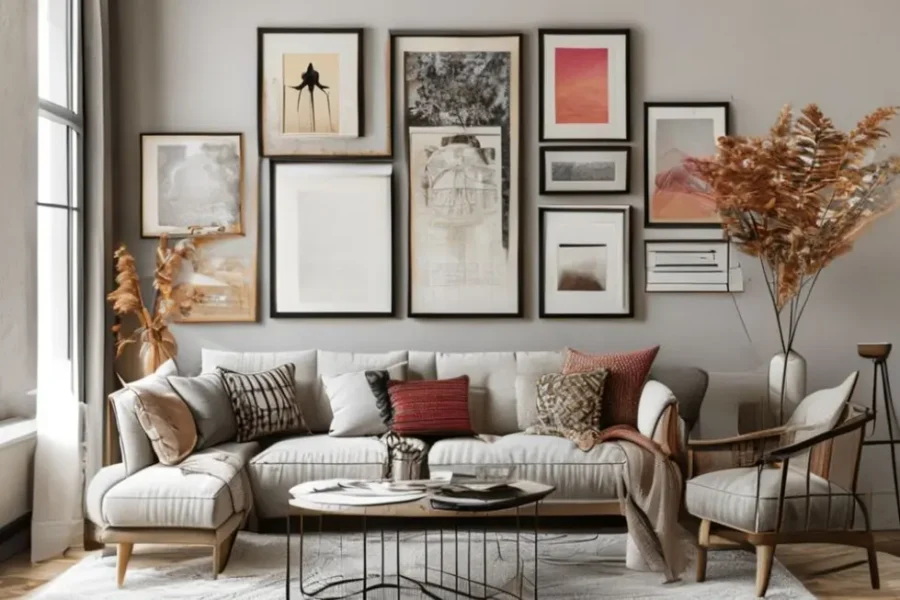 Interior de casa decorado com elegância e criatividade