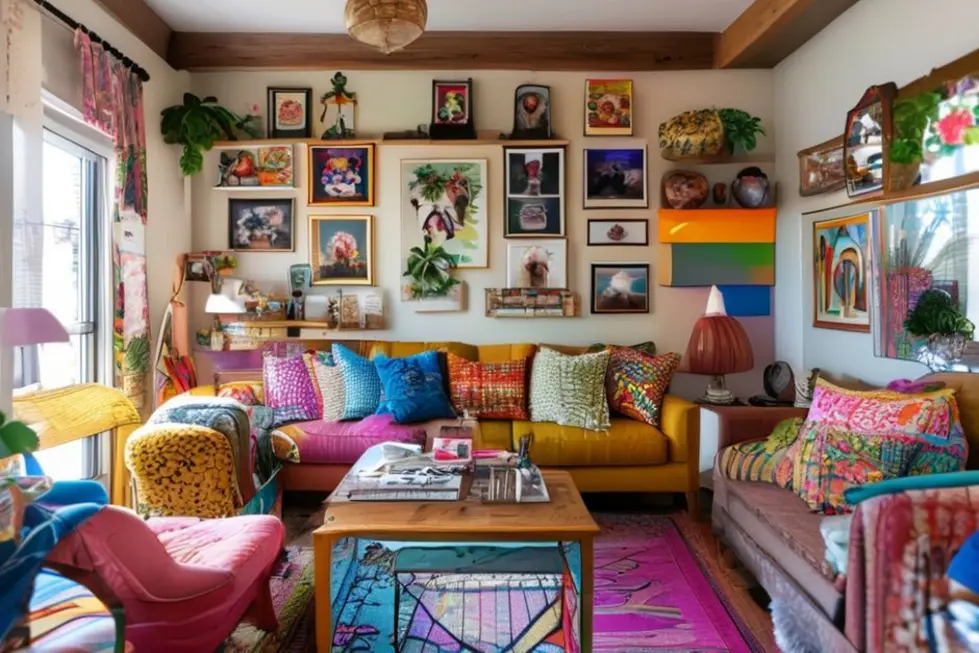 Espaço decorado de forma brilhante e acolhedora.