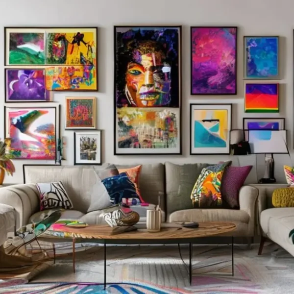 modern living room art