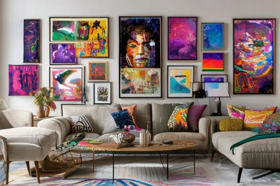 modern living room art