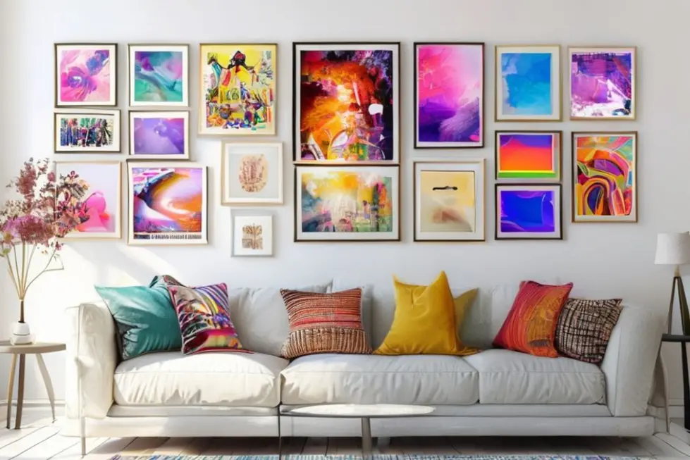 Paredes Brancas e Arte Colorida: O Casamento Perfeito