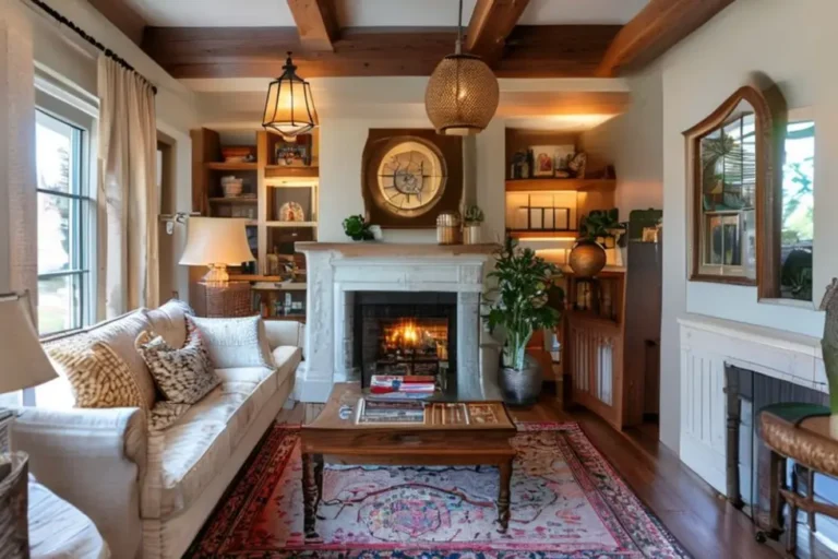 Interiores de casa bem decorados e acolhedores, refletindo um estilo pessoal.