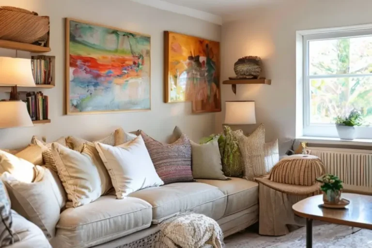 Um ambiente de estar aconchegante, ideal para receber visitas.