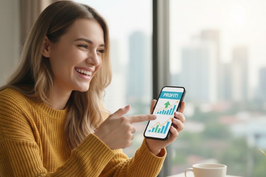 Investir no Tesouro Direto: Pessoa analisando gráficos financeiros em tablet, simbolizando planejamento de investimentos e segurança.