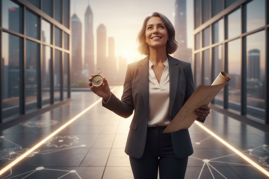 Reinventar Carreira após os 40 Anos: O Caminho para o Sucesso 14 reinventar carreira 40 anos pessoa otimista planejando futuro profissional