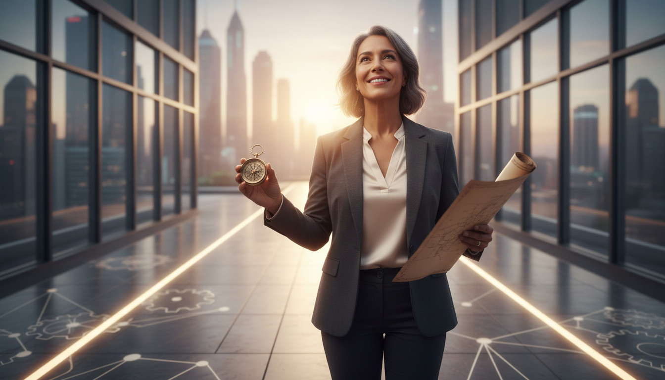 reinventar carreira 40 anos pessoa otimista planejando futuro profissional