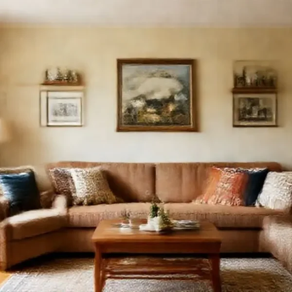 Interior de casa bem decorado e acolhedor.