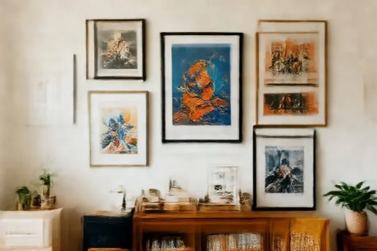 Sala acolhedora com decoração personalizada.