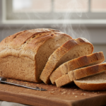 Receita de Pão Integral — análise visual detalhada do pão caseiro fresco