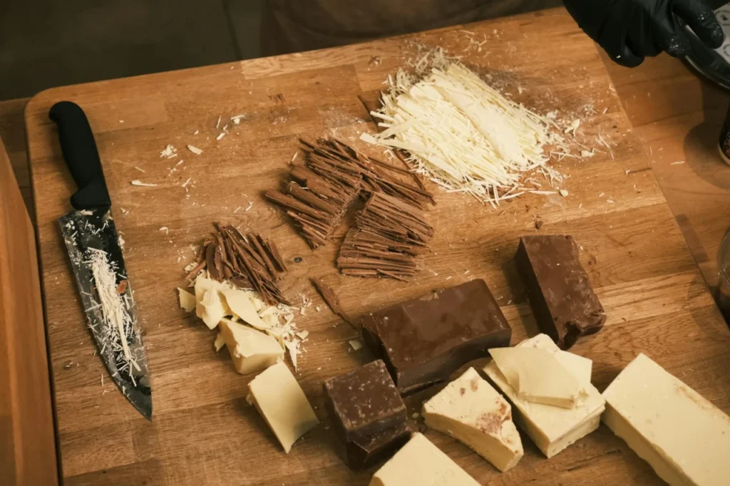 Mousse de chocolate feito com maçã