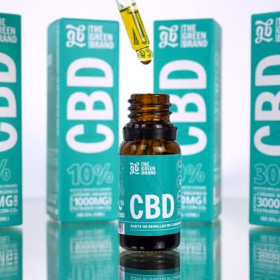 Organic CBD oil from The Green Brand with various concentrations for wellness.