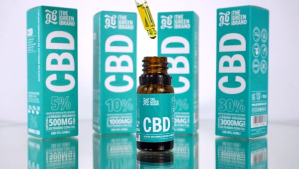 Organic CBD oil from The Green Brand with various concentrations for wellness.